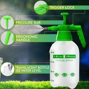 Garden Pump Sprayer W/ Adjustable Bronze Nozzle, 1 Liter